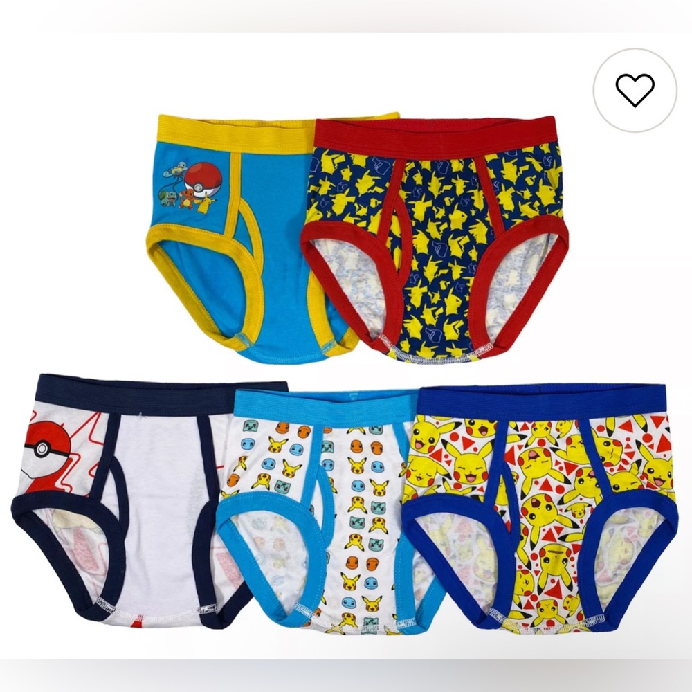 Handcraft Pokémon 5pk Boys Briefs